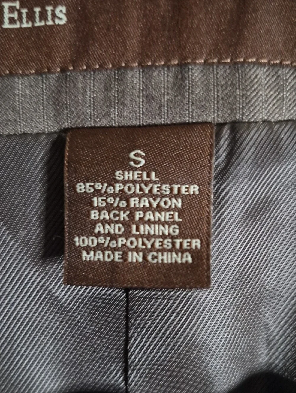 Perry Ellis Brown Pinstriped Suit Vest